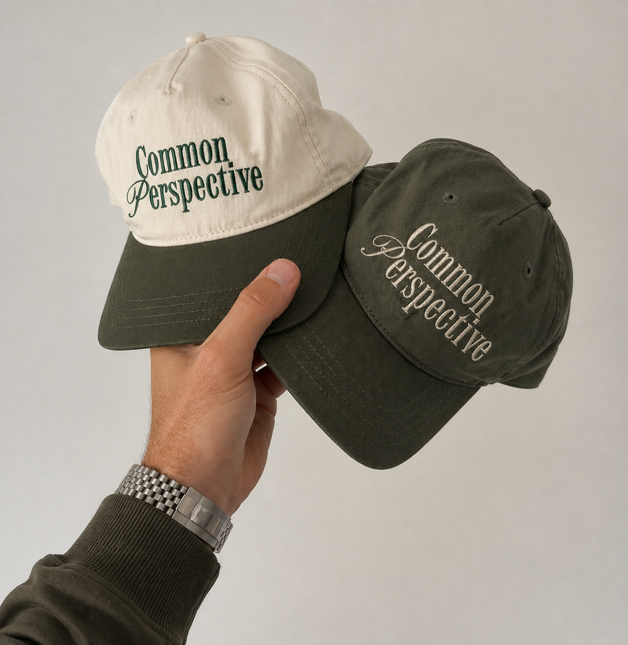 Common Perspective Dual Green Dad Cap